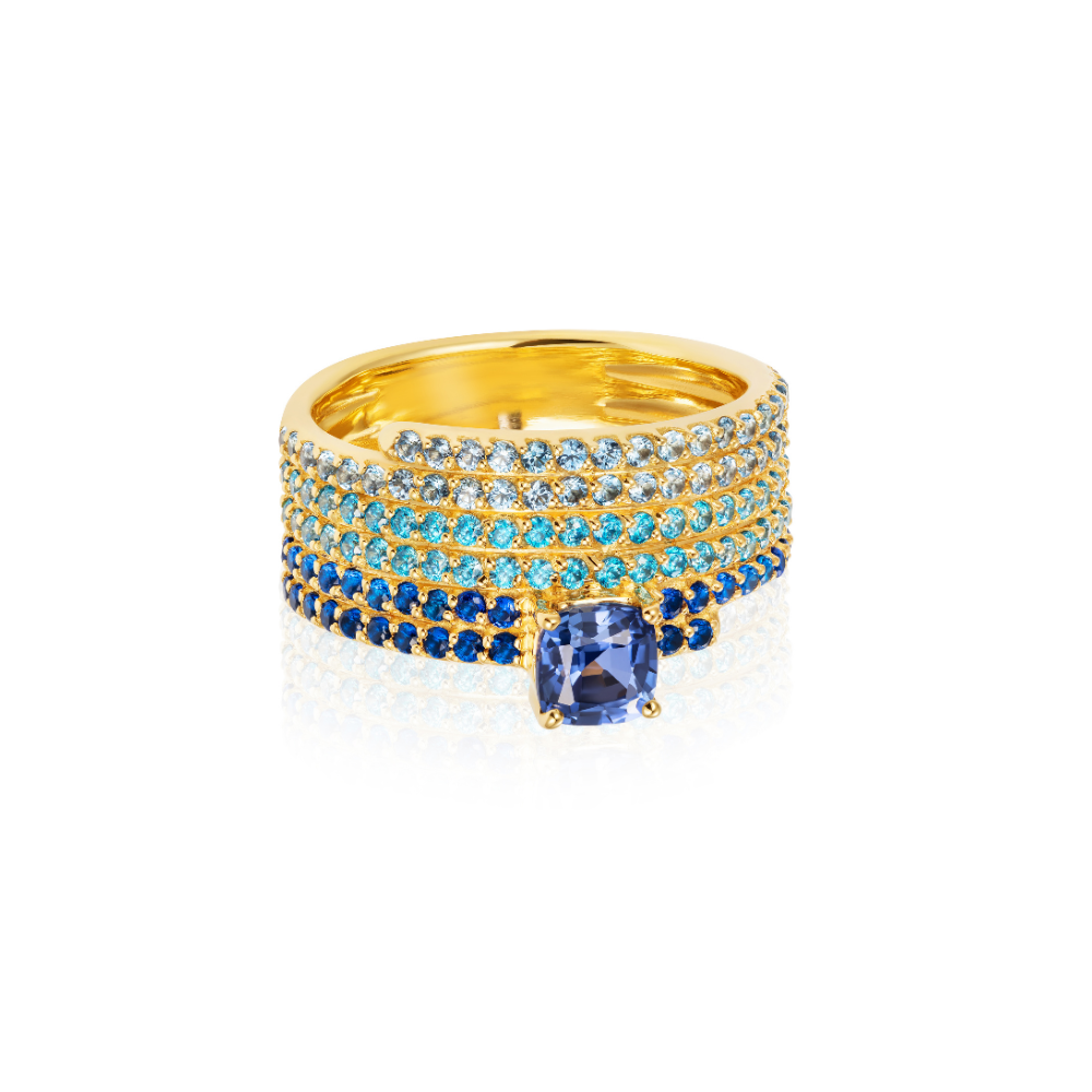 Le Cercle Ombre Blue Sapphire Ring