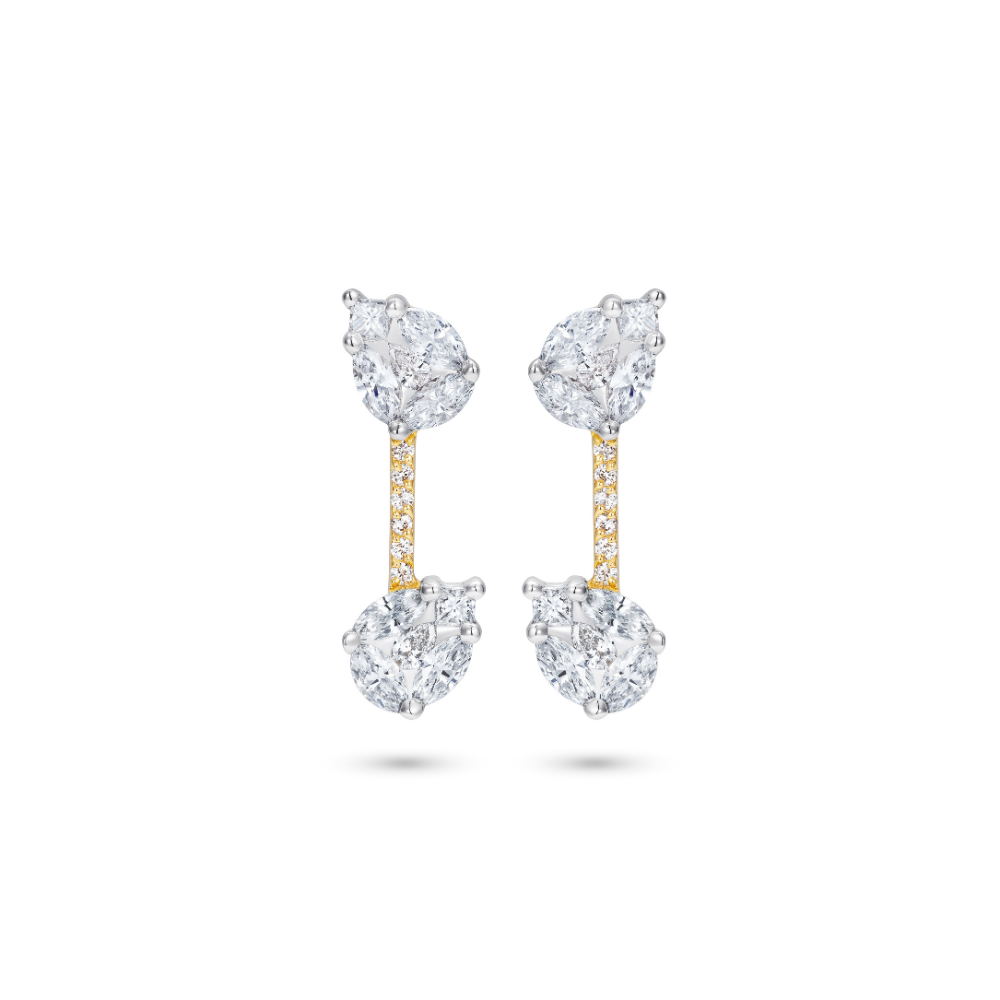 Le Cercle Illusion Pear Shaped Double Earrings