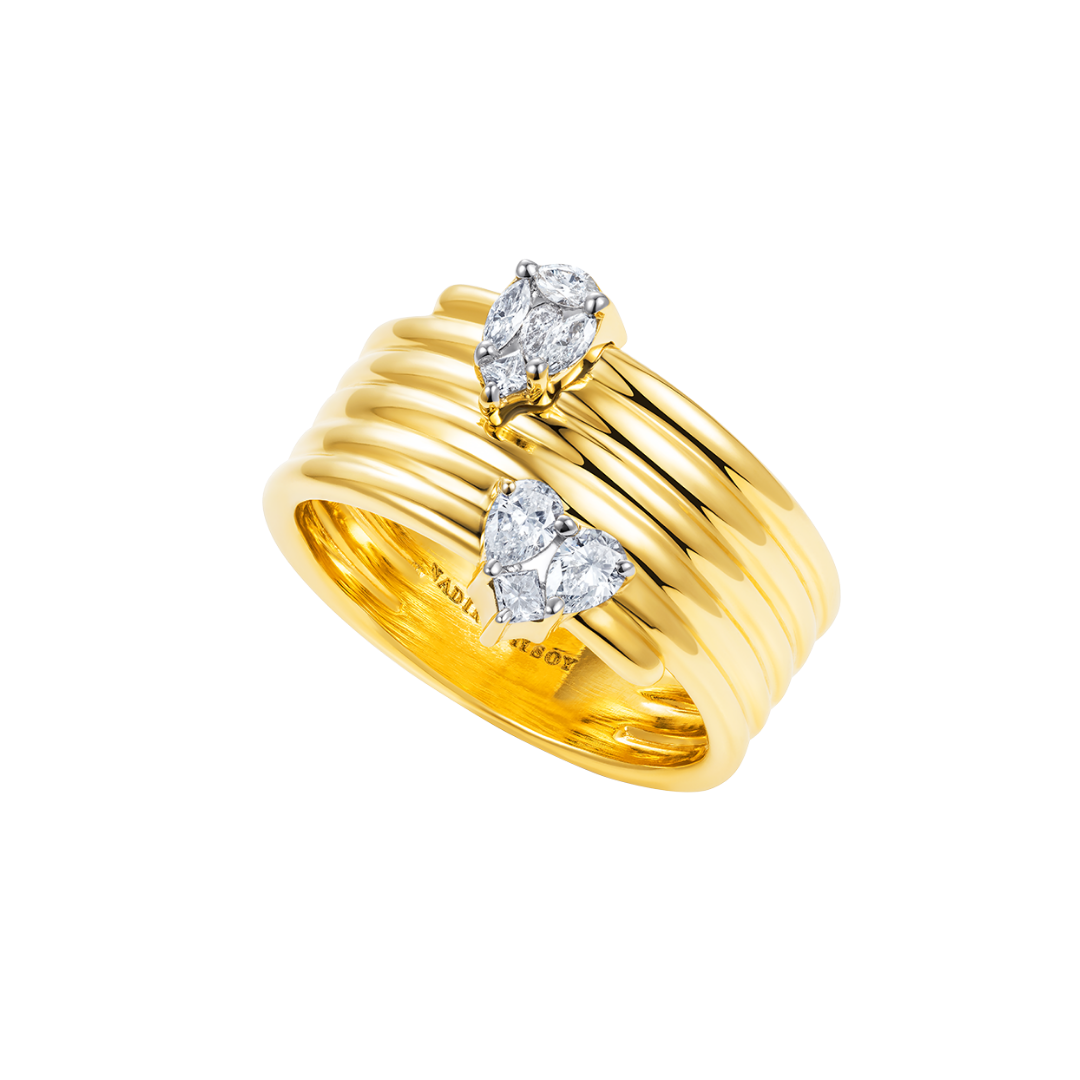 Le Cercle Illusion Pear and Heart Shaped Ring