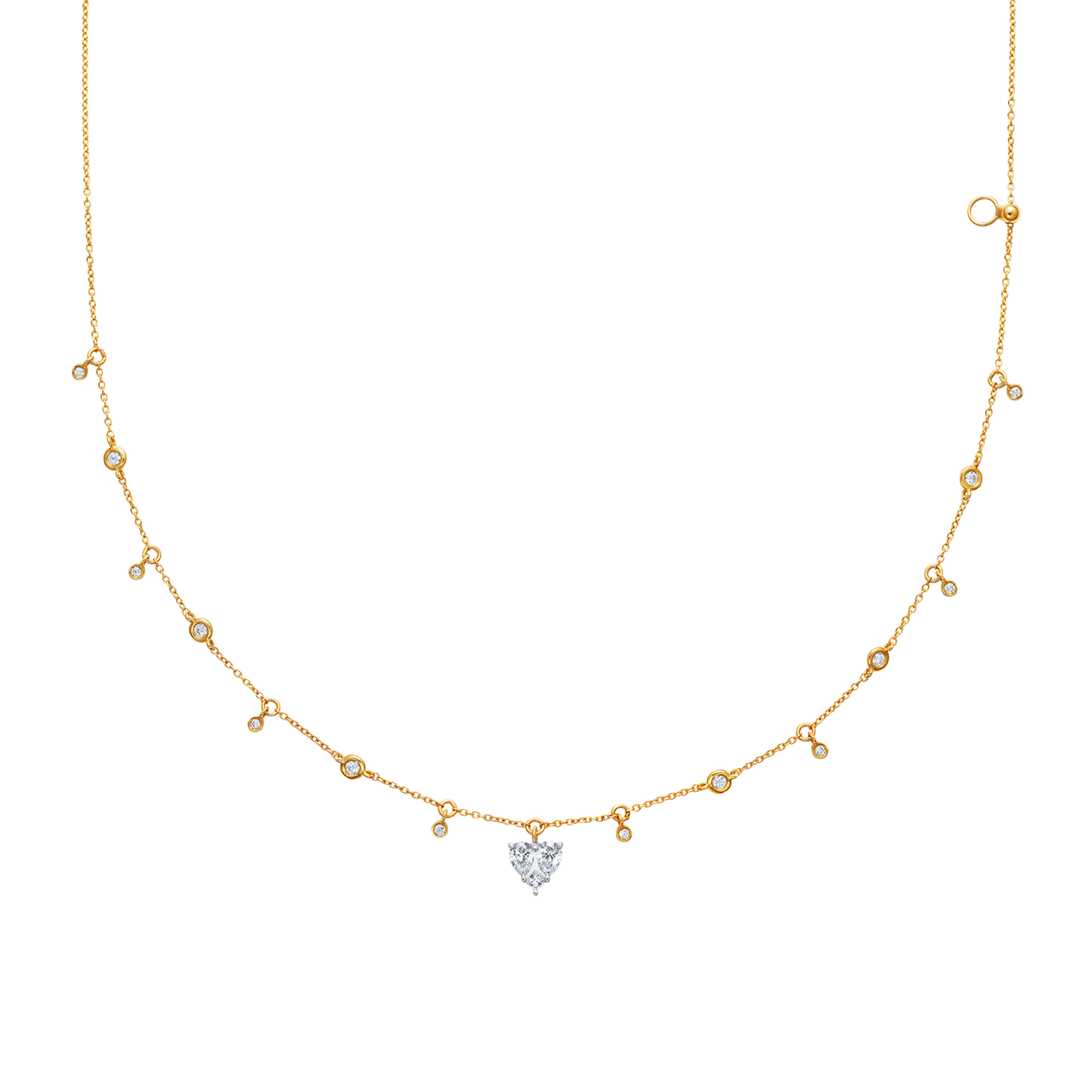Catena Illusion Diamond Heart Charm Necklace