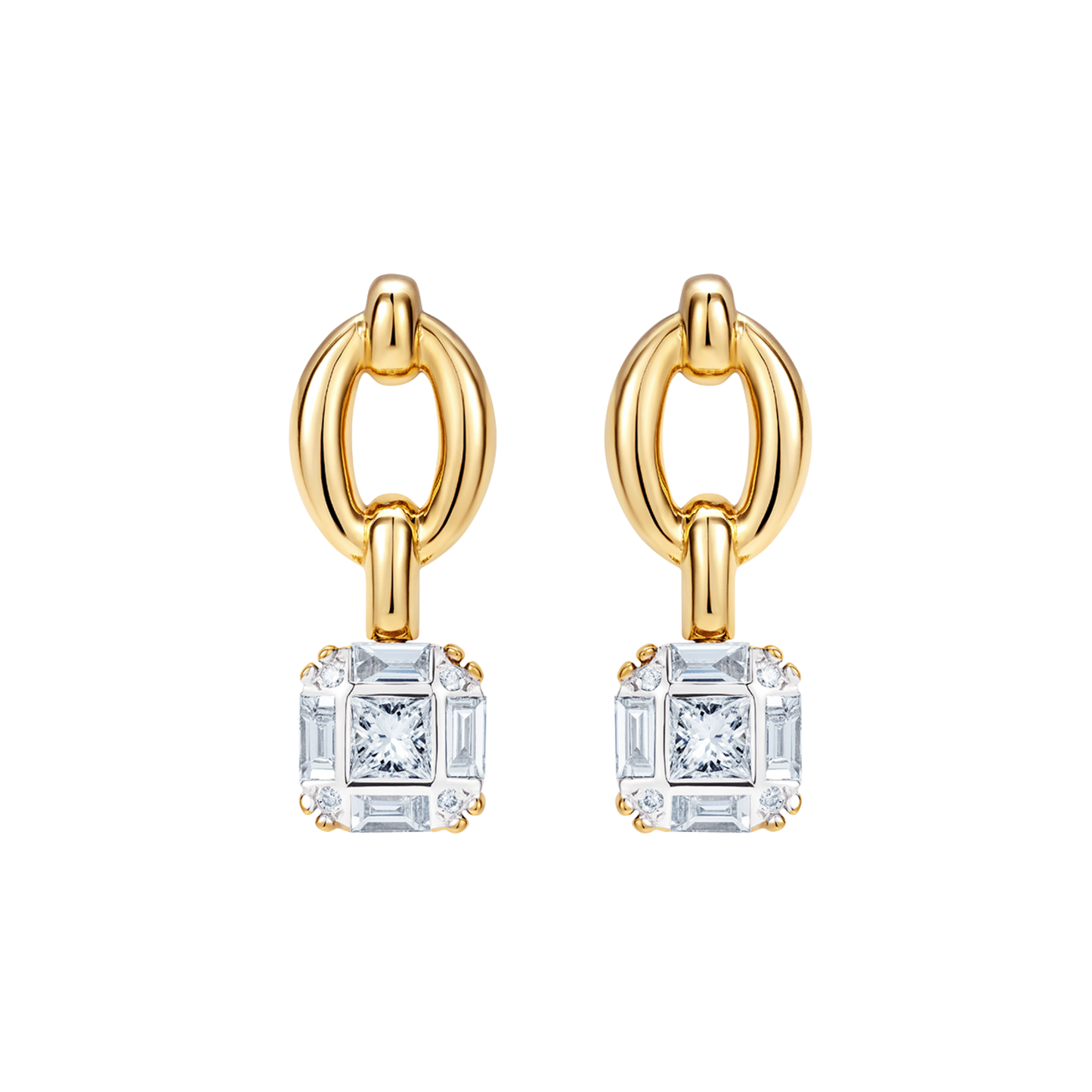 Catena Illusion Diamond Asher Drop Earrings