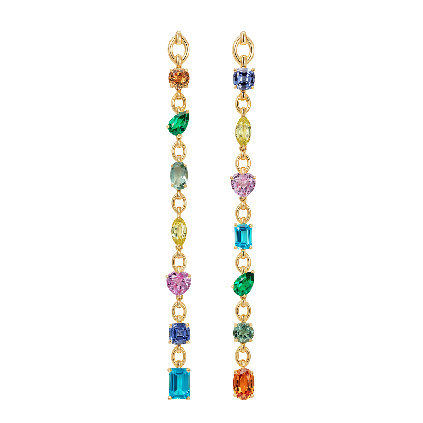 Catena Rainbow Extra Long Earrings