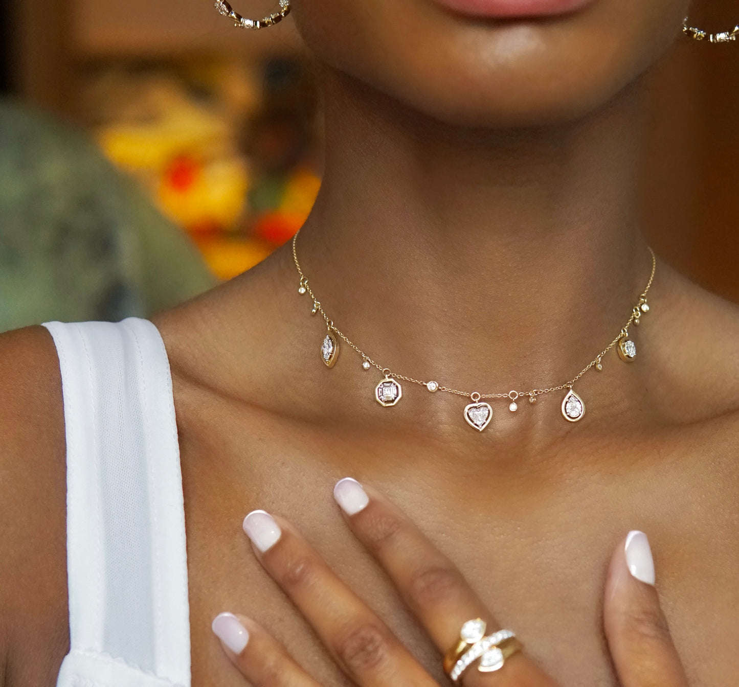 Catena Illusion Diamond Charm Necklace