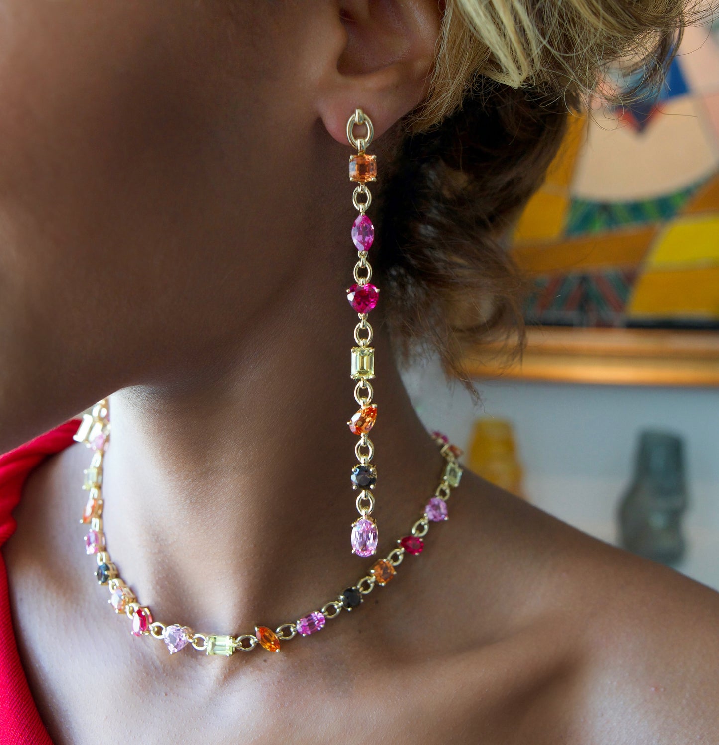 Catena Extra Long Autumn Earrings