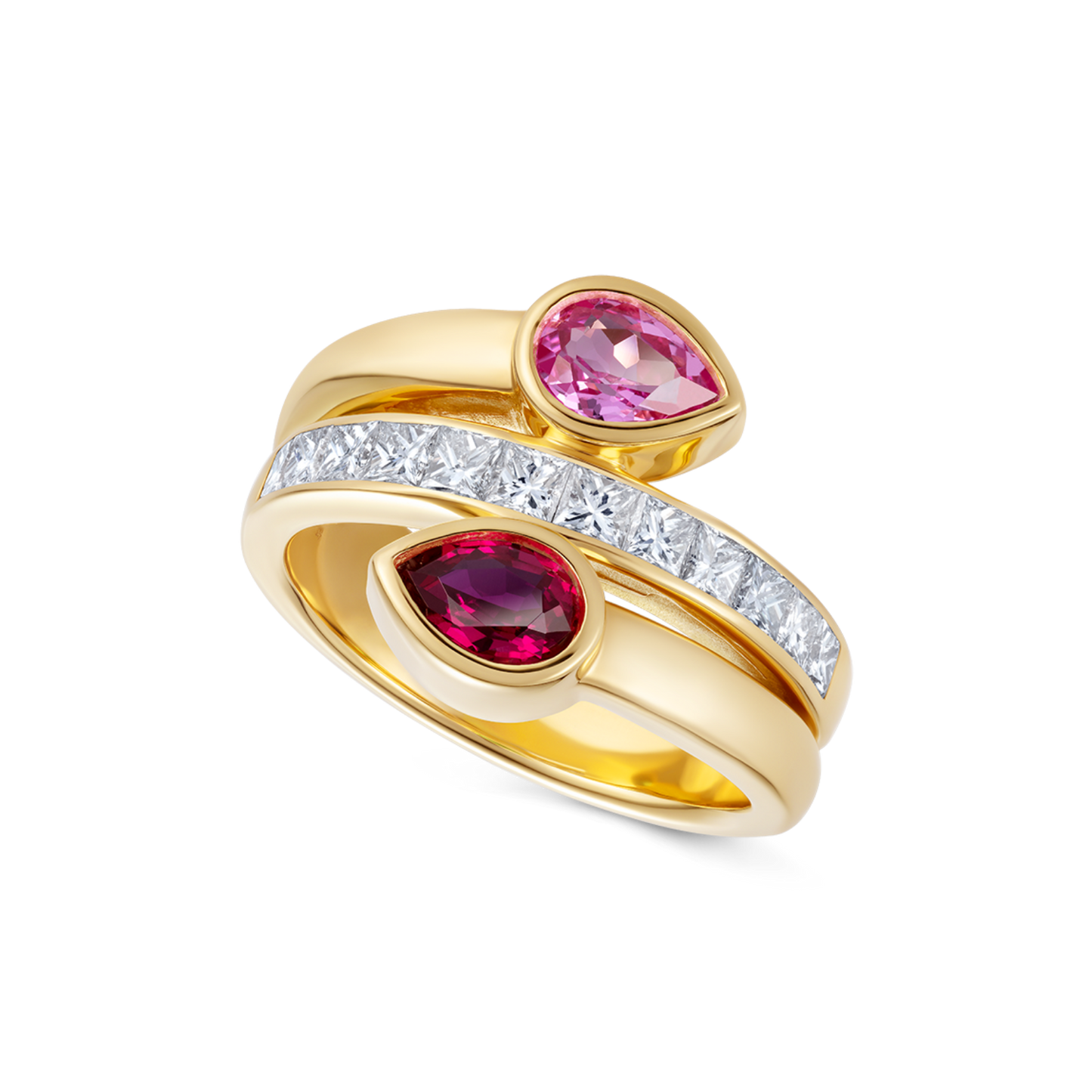 Le Cercle Serpent Ruby Double Ring