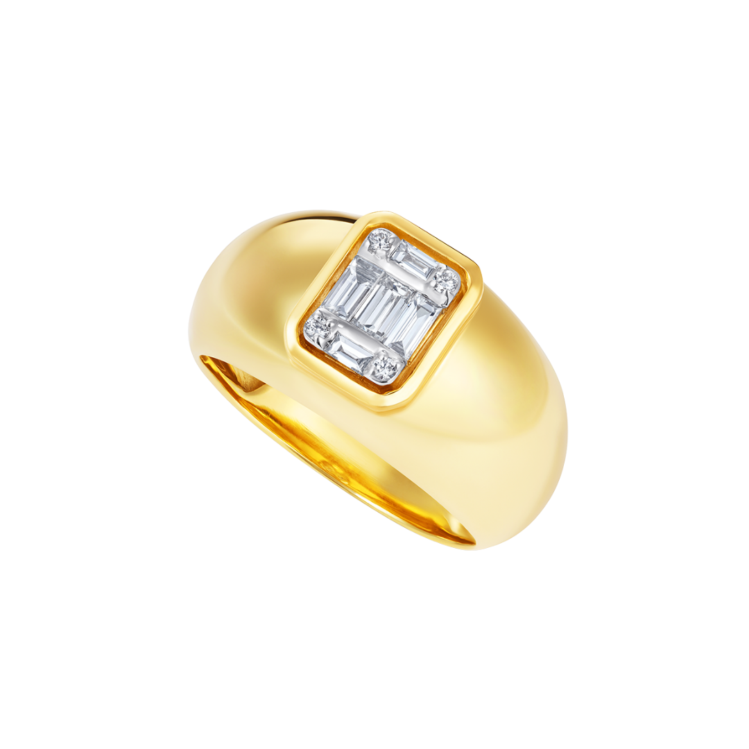 Le Cercle Emerald Illusion Bombe Ring