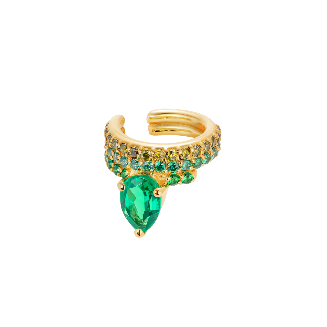 Le Cercle Ombre Emerald Ear Cuff