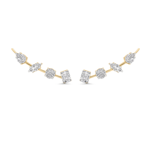 Le Cercle Floating Illusion Diamond Ear Climbers