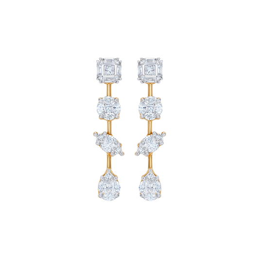 Le Cercle Floating Illusion Diamond Drop Earrings