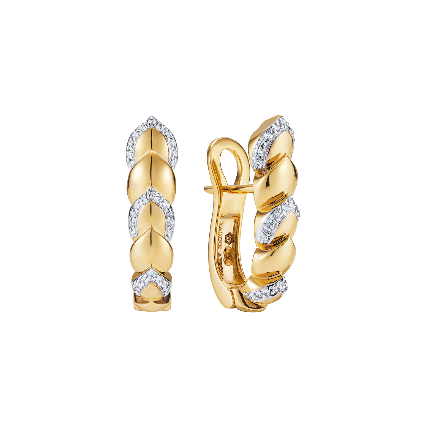 Cobra Diamond U-Shaped Earrings