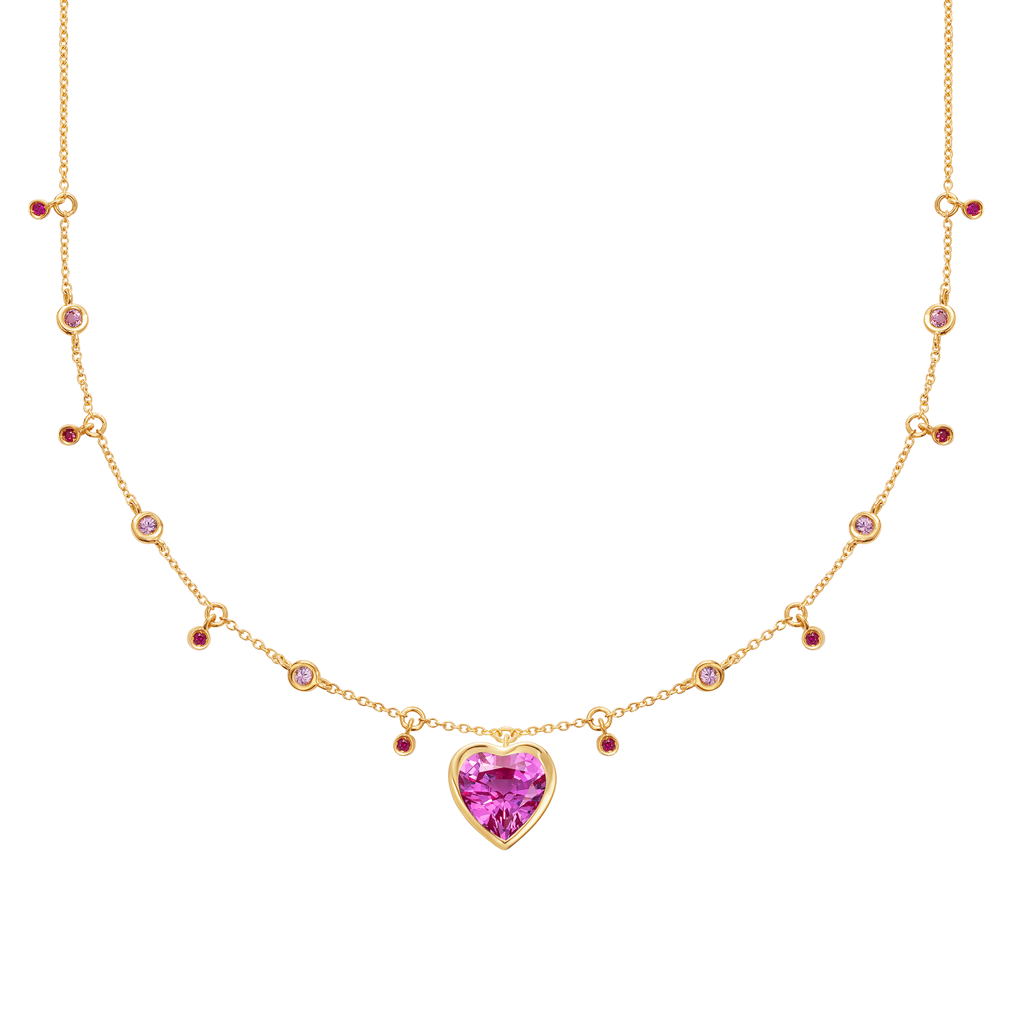 Le Cercle Infinity Pink Sapphire Necklace