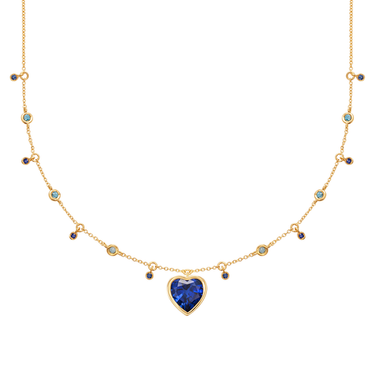 Le Cercle Infinity Blue Sapphire Necklace