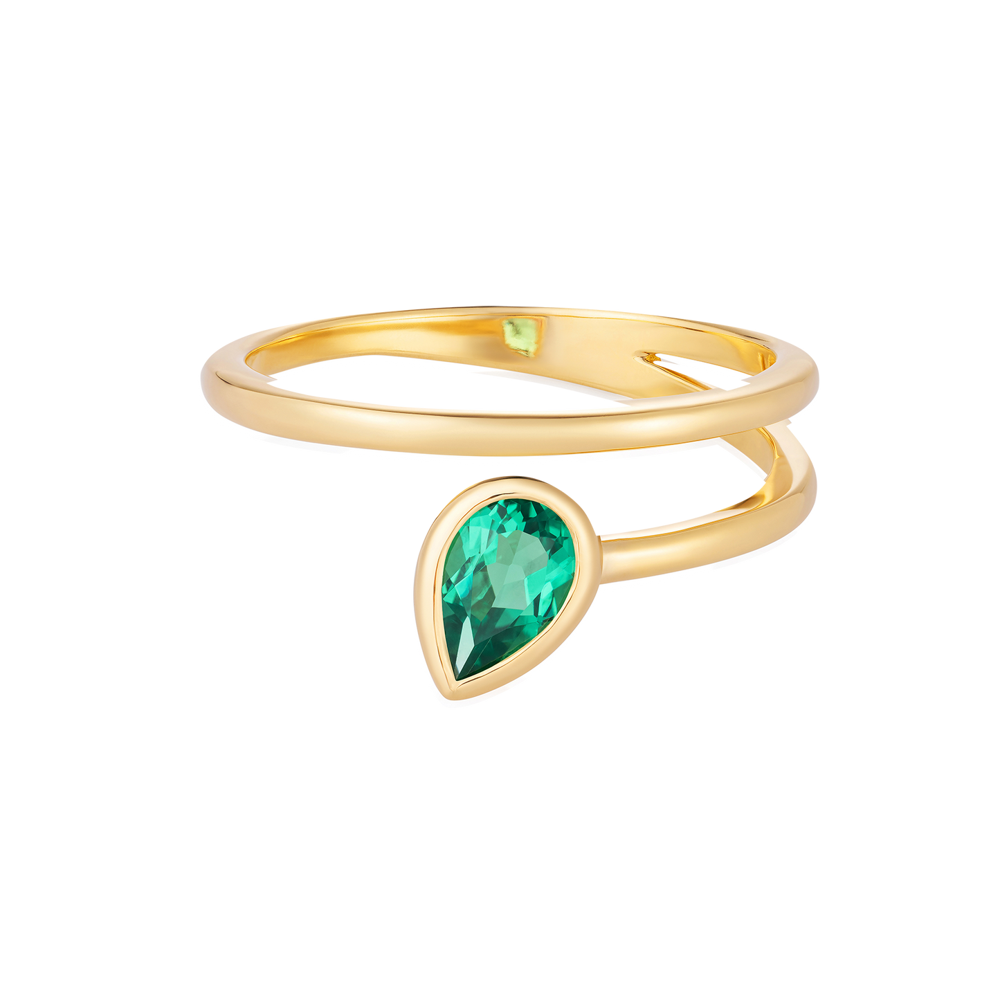 Le Cercle Emerald Pear Shaped Petite Ring