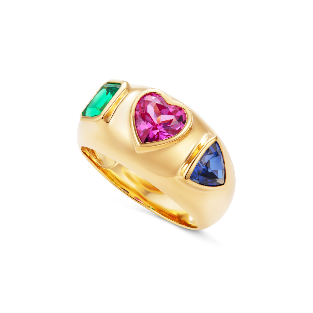 Le Cercle Three Ring Stone Ring