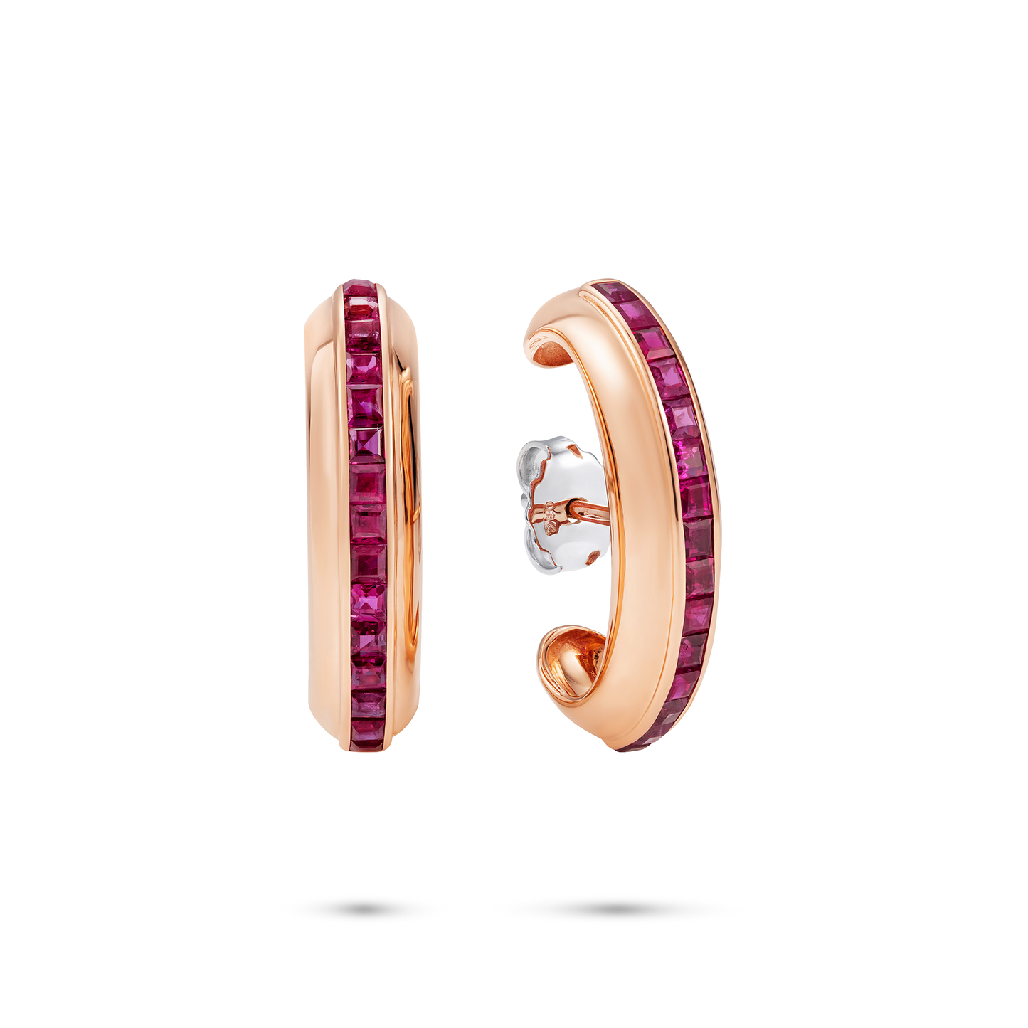 Le Cercle Ear Lobe Ruby Earrings