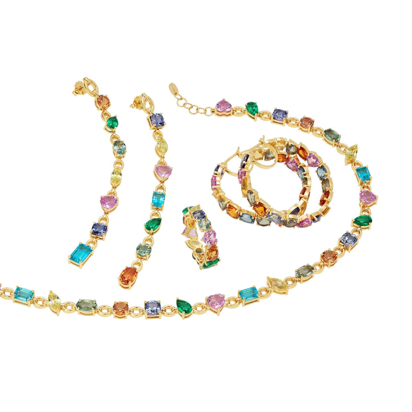 Catena Rainbow Extra Long Earrings