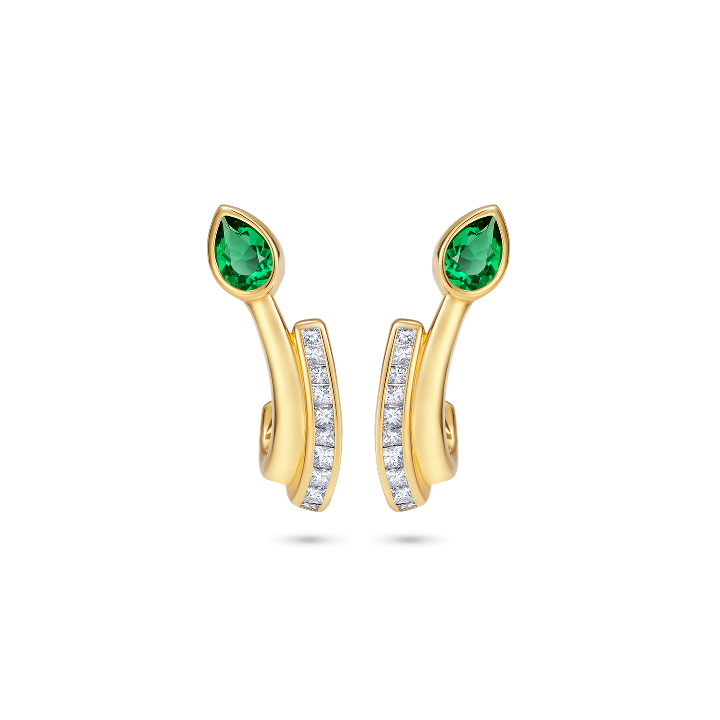 Le Cercle Emerald Serpent Ear climbers