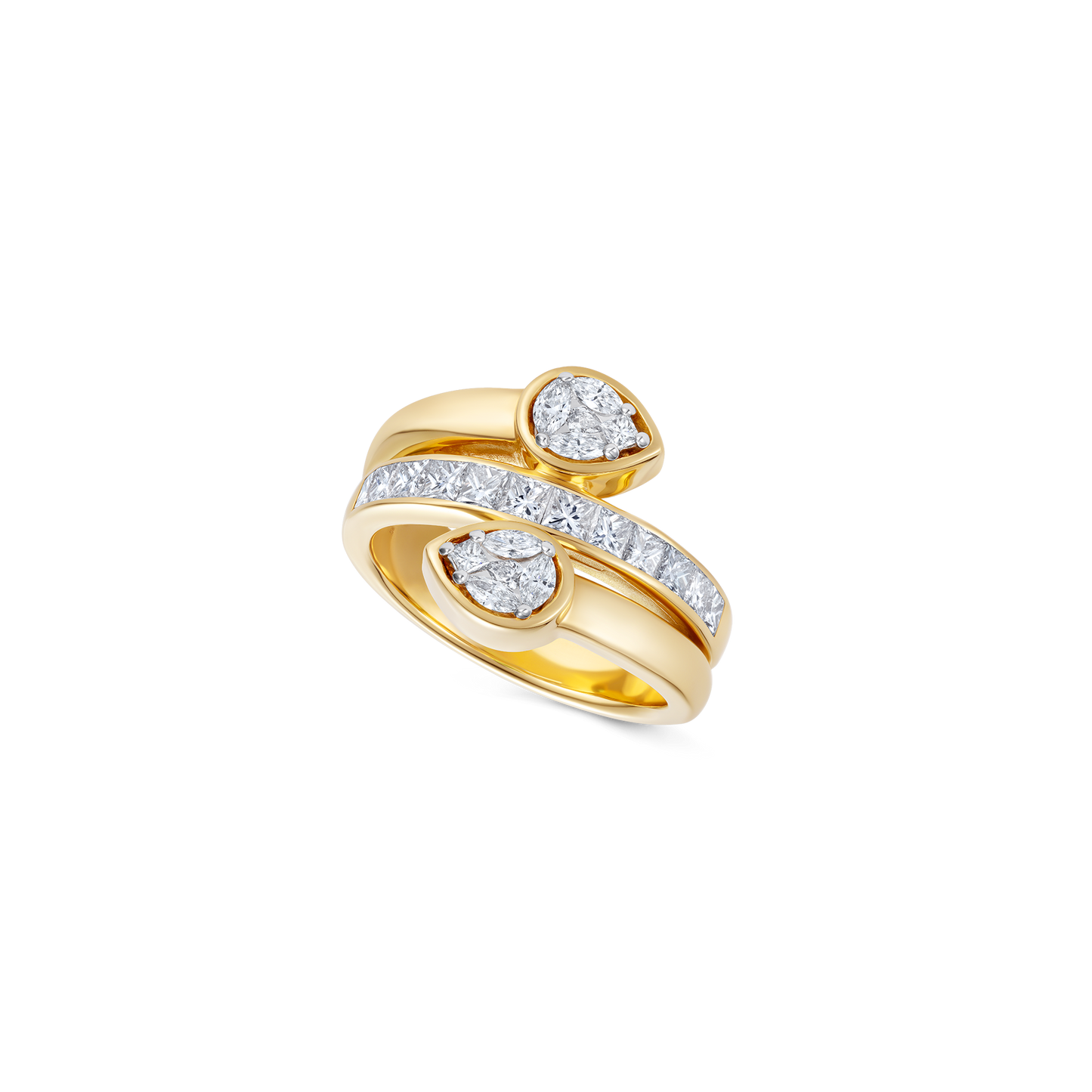 Le Cercle Serpent Diamond Double Ring