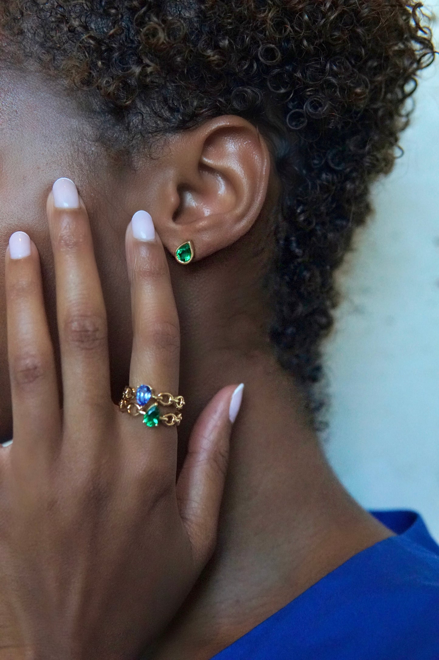 Catena Pear Cut Stud Earrings