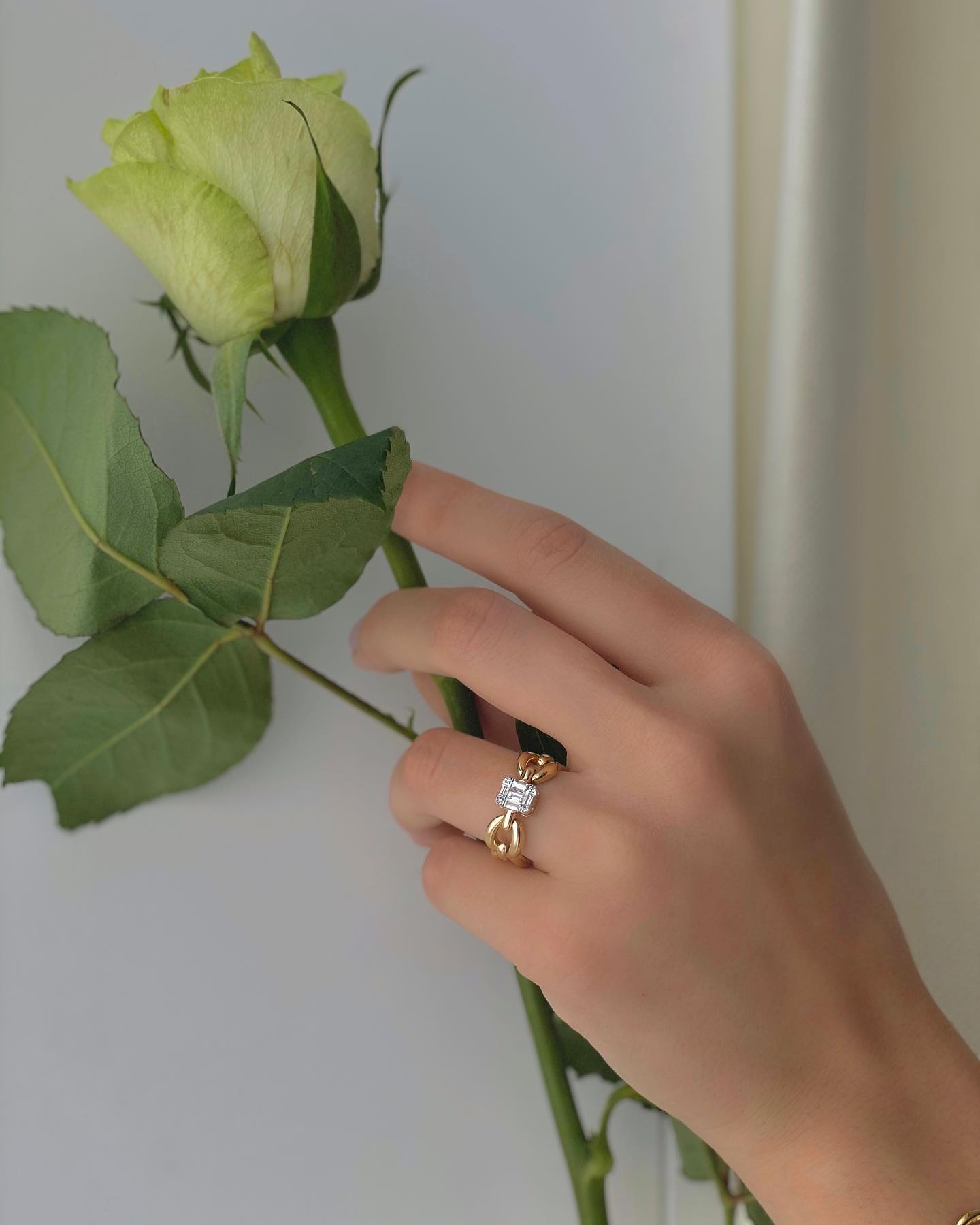 Catena Petite Diamond Illusion Asscher Ring