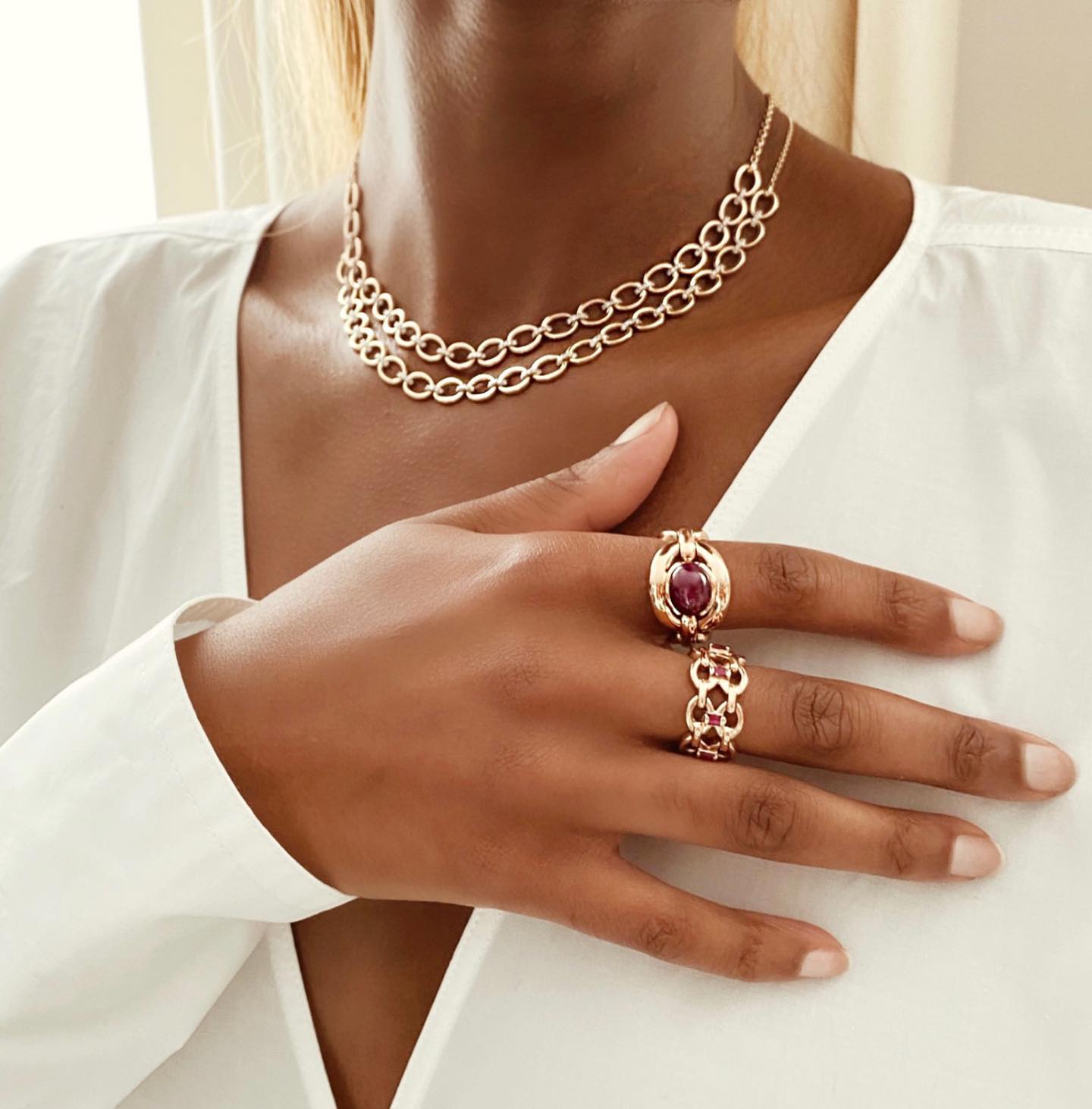 Catena Ruby Cabochon Ring