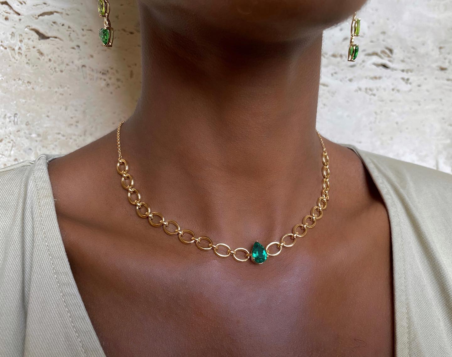 Catena Pear Cut Necklace