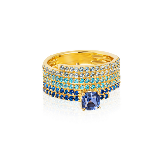 Le Cercle Ombre Blue Sapphire Ring