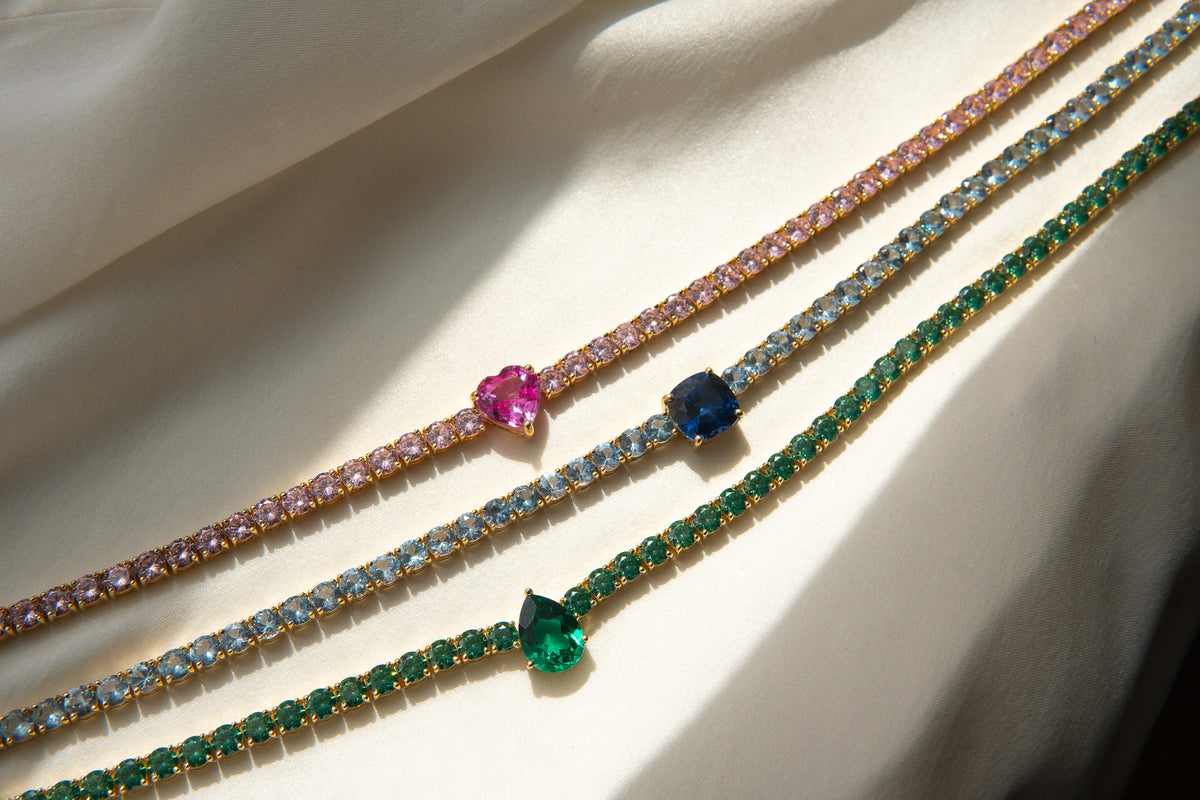 Le Cercle Pink Sapphire Tennis Necklace