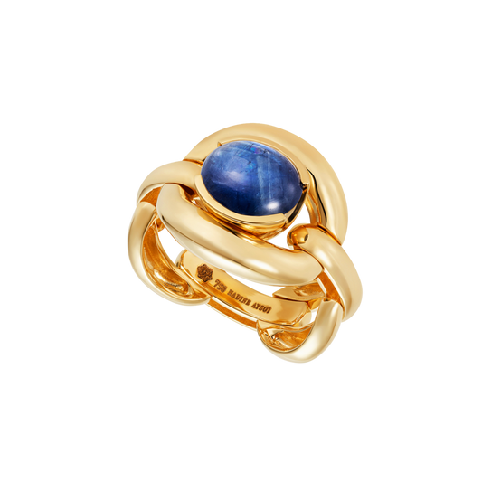 Catena Blue Sapphire Cabochon Ring