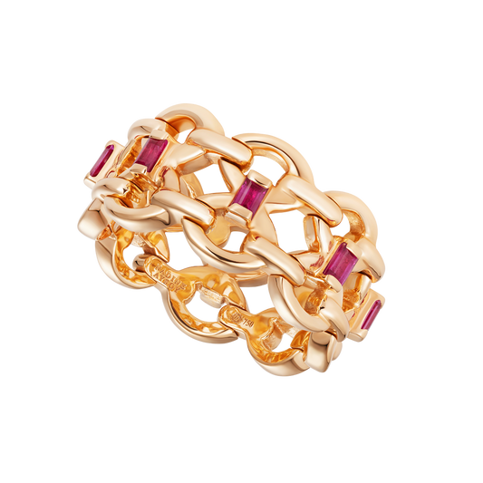 Catena Double Ruby Baguette Ring