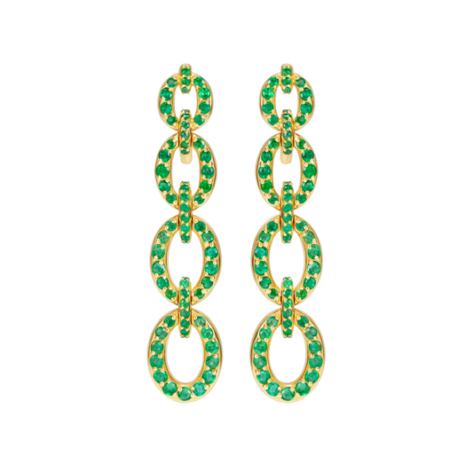 Catena Emerald Long Earrings