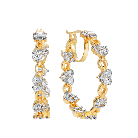 Catena Diamond Illusion Hoop Earrings