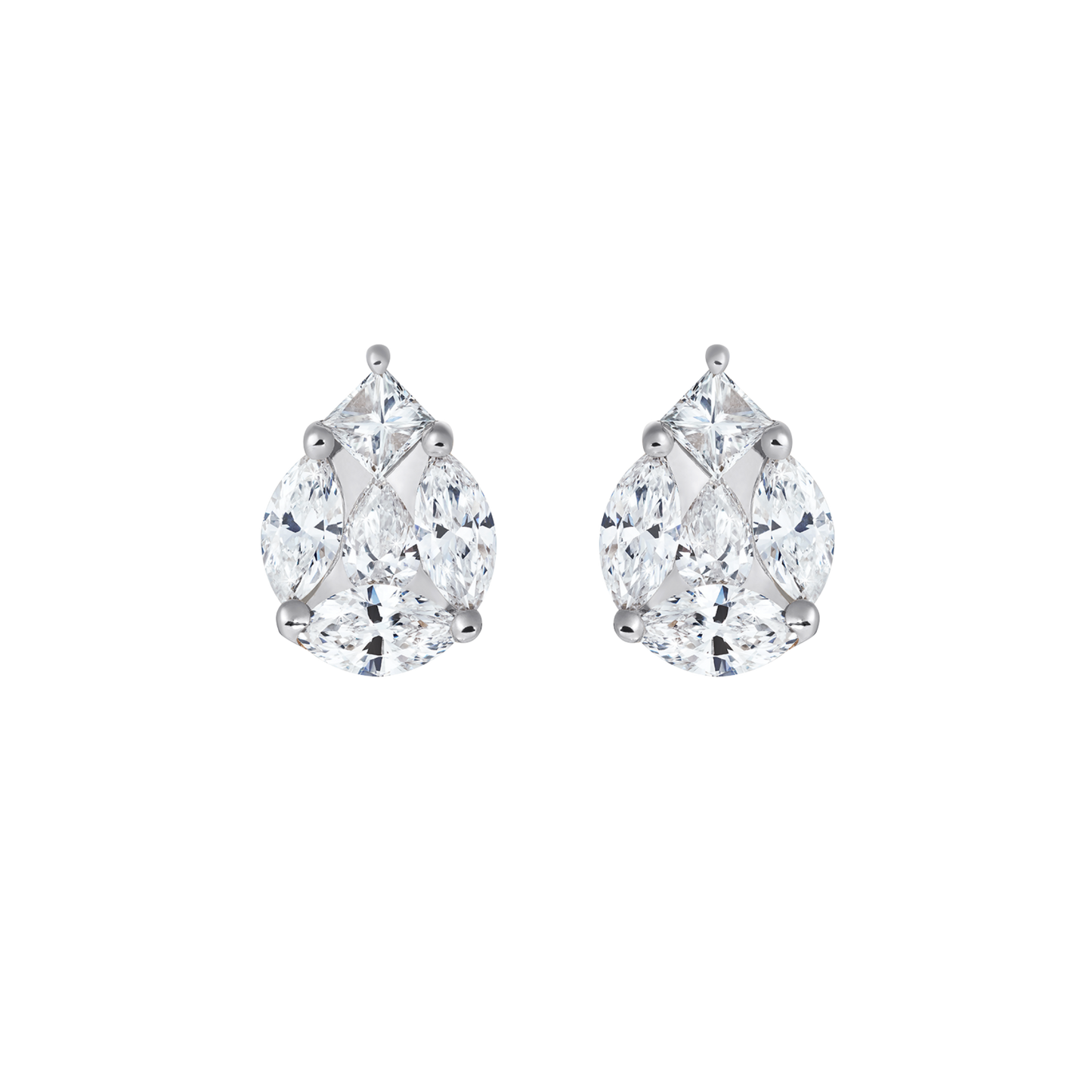 Le Cercle Illusion Pear Shaped Stud Earrings