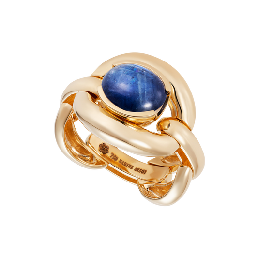 Catena Blue Sapphire Cabochon Ring