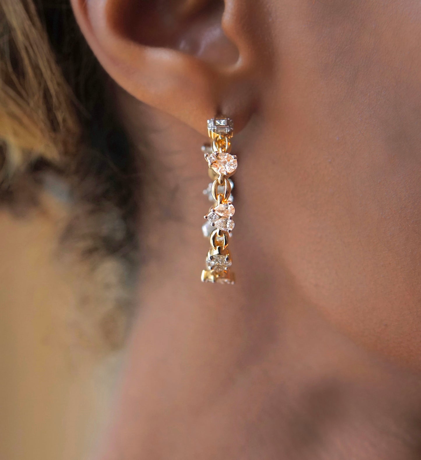 Catena Diamond Illusion Hoop Earrings
