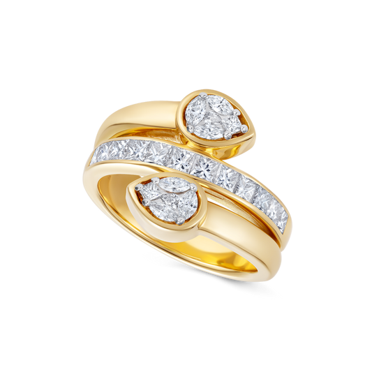 Le Cercle Serpent Diamond Double Ring