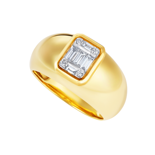 Le Cercle Emerald Illusion Bombe Ring