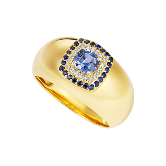 Le Cercle Blue Sapphire Bombe Ring