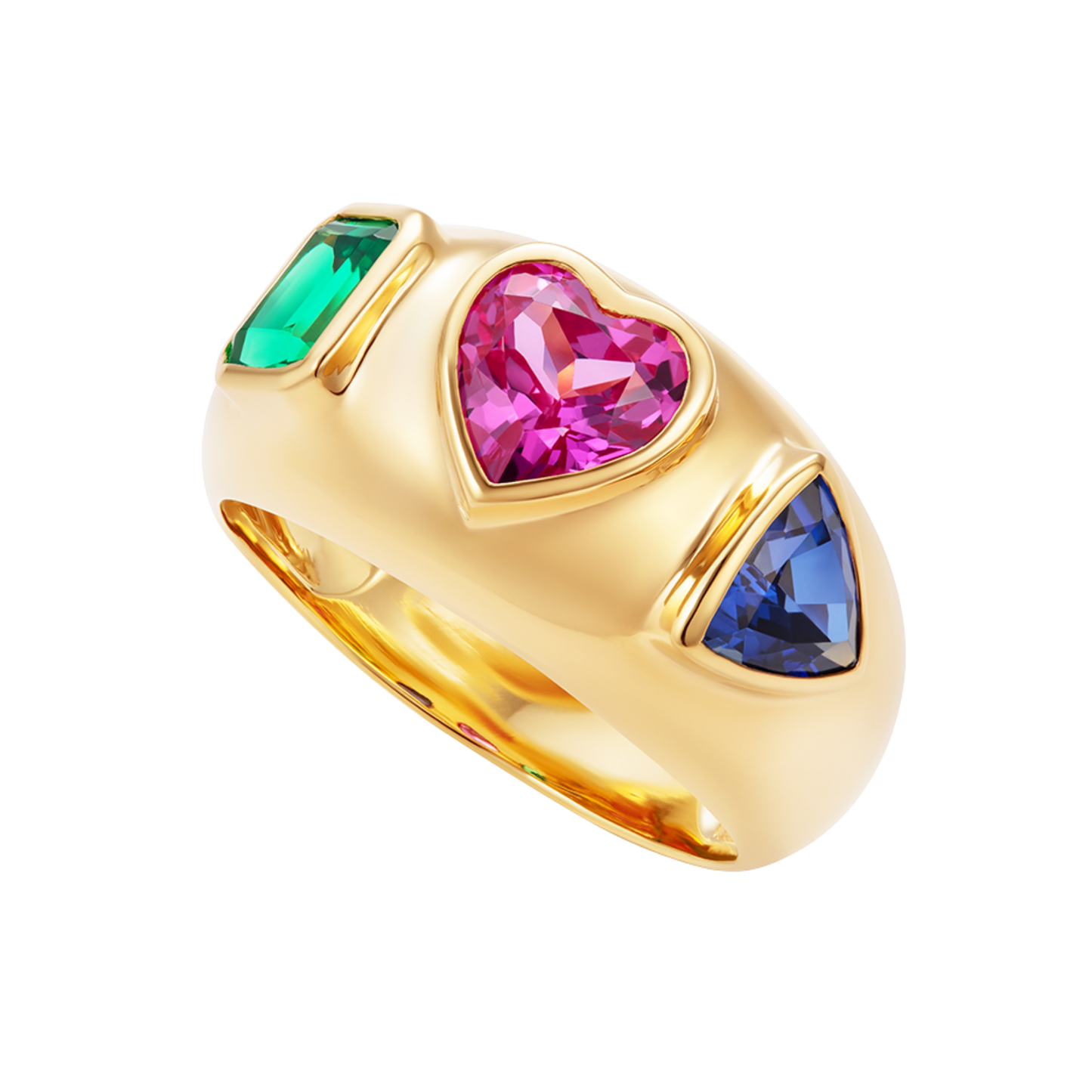 Le Cercle Three Ring Stone Ring