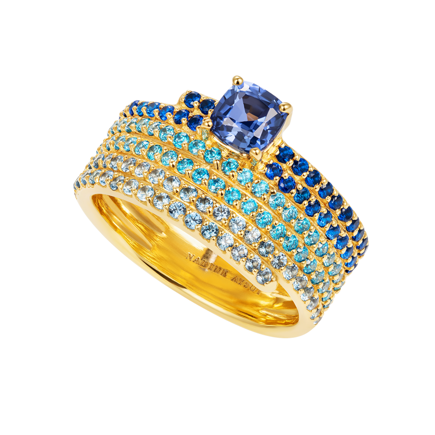 Le Cercle Ombre Blue Sapphire Ring