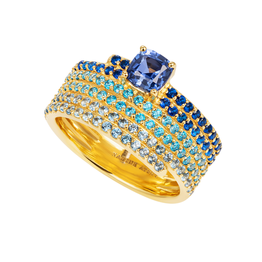 Le Cercle Ombre Blue Sapphire Ring