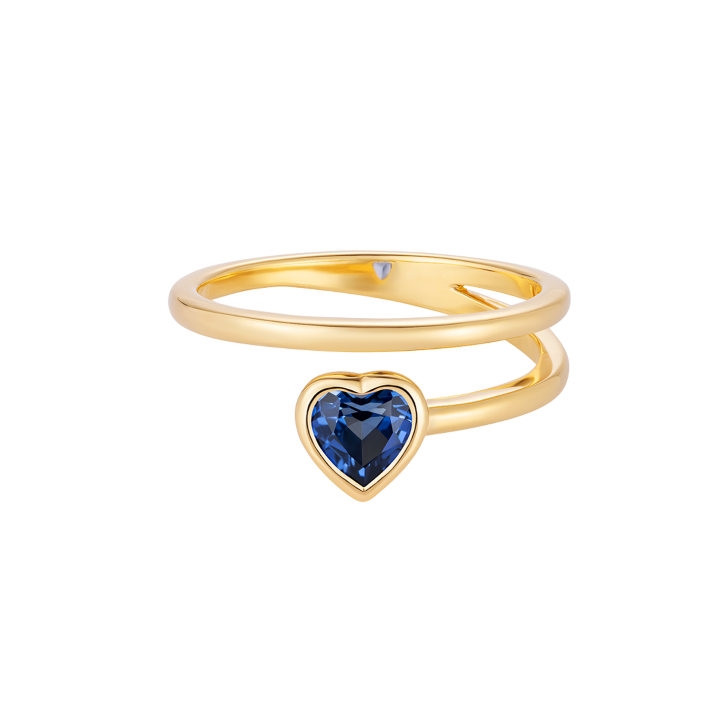Le Cercle Blue Sapphire Heart Shaped Petite Ring