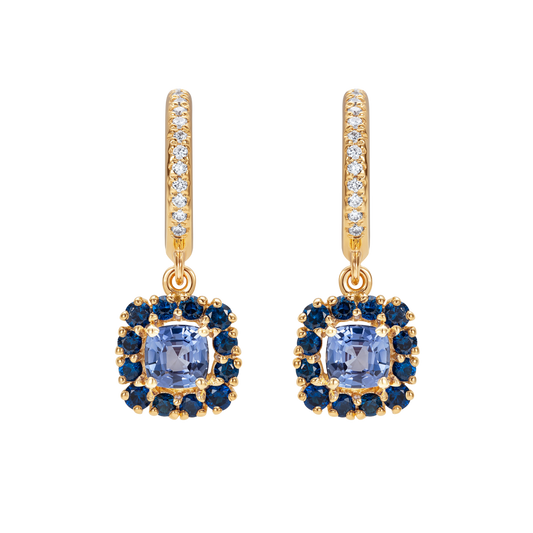 Le Cercle Blue Sapphire Earrings