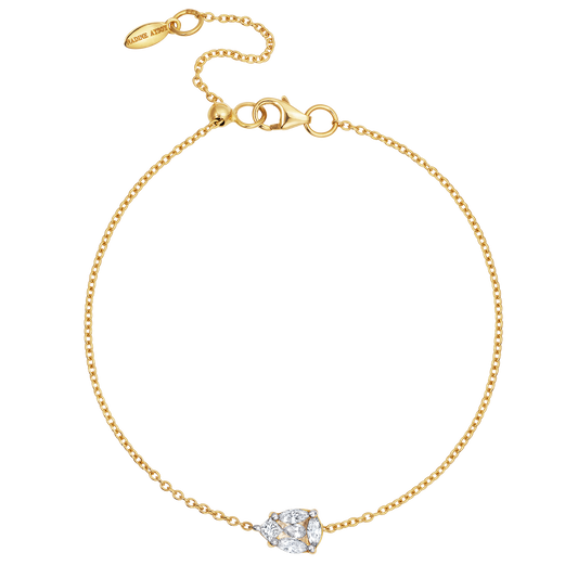 Catena Illusion Diamond Pear Shaped Bracelet