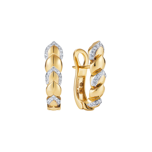 Cobra Diamond U-Shaped Earrings