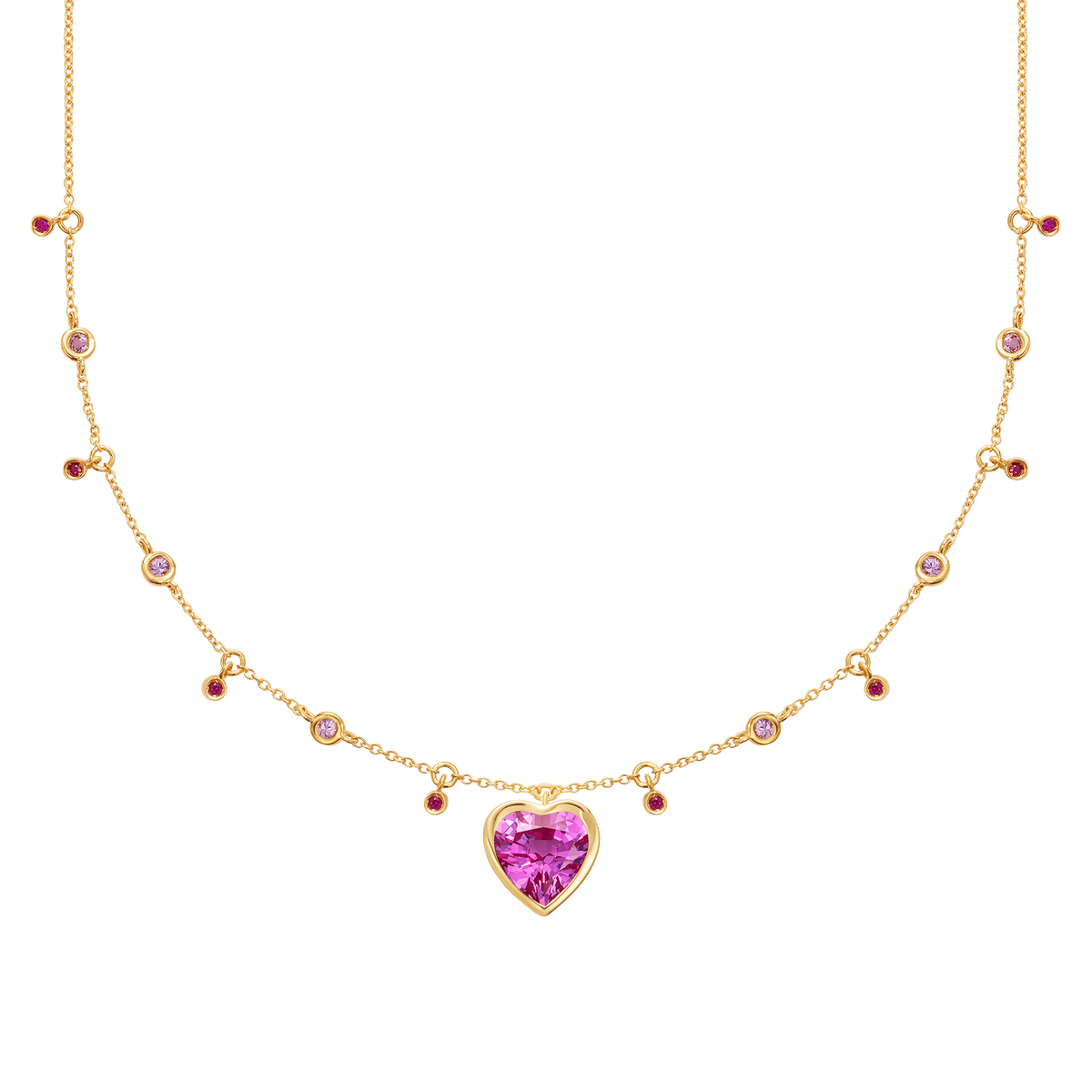 Catena Infinity Pink Sapphire Necklace