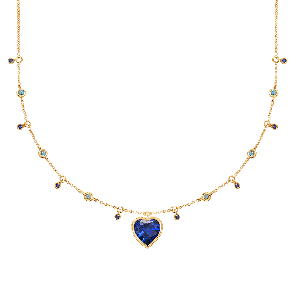Catena Infinity Blue Sapphire Necklace