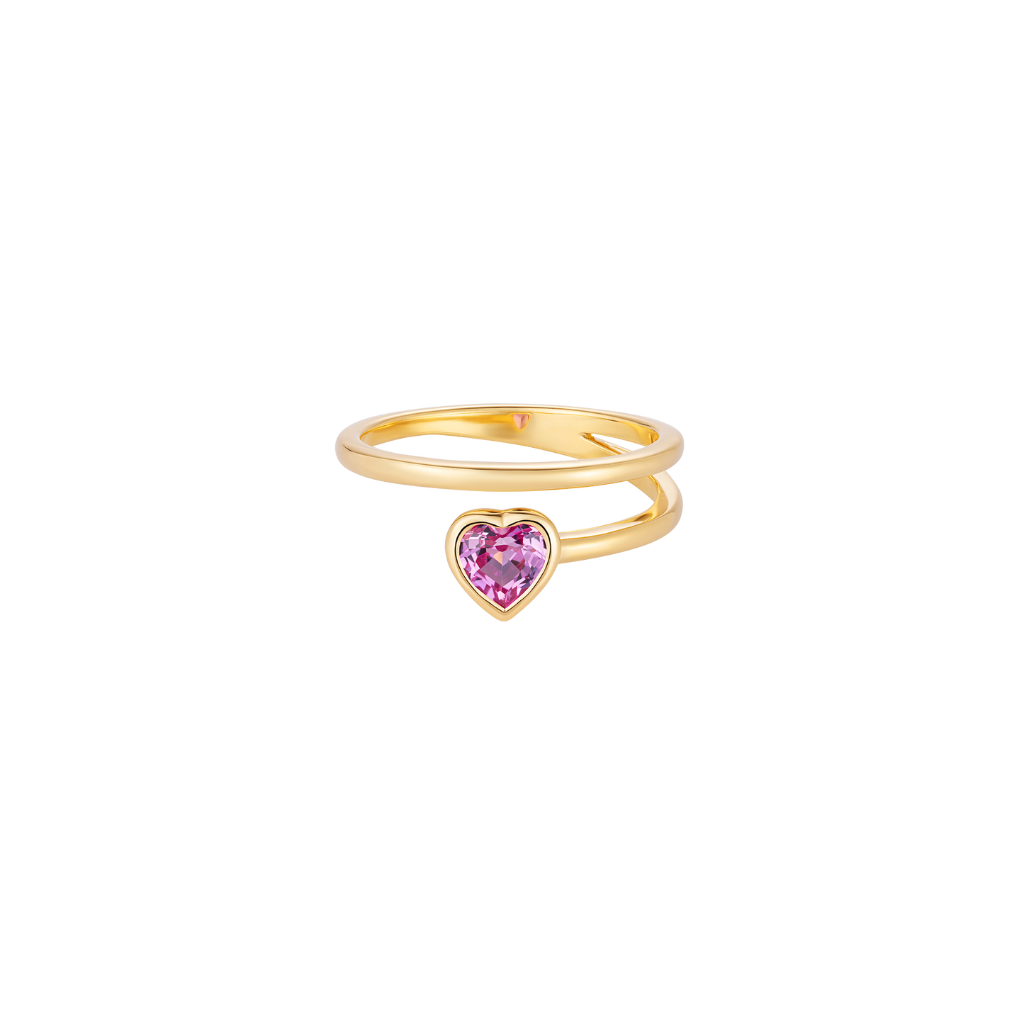 Le Cercle Pink Sapphire Heart Shaped Petite Ring