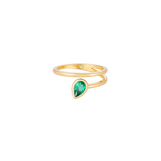 Le Cercle Emerald Pear Shaped Petite Ring