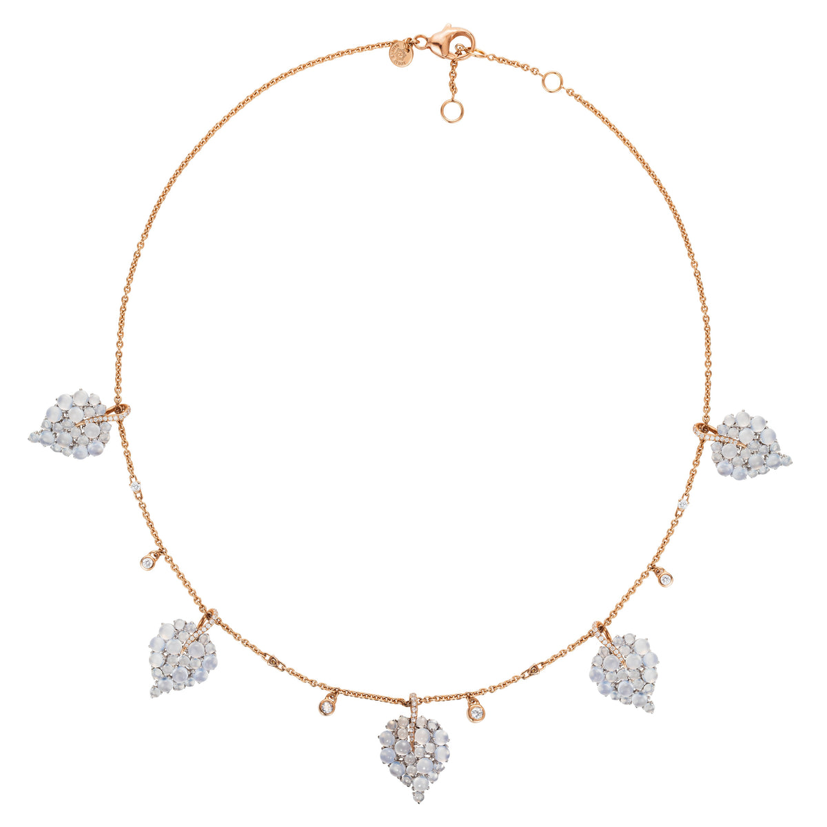 Grandes Feuilles Short Chalcedony Necklace